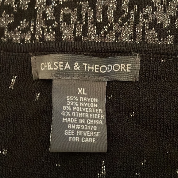 Chelsea & Theodore XL shimmer tunic w/asymmetrical hem. Perfect condition. ✨​​ - Picture 6 of 8